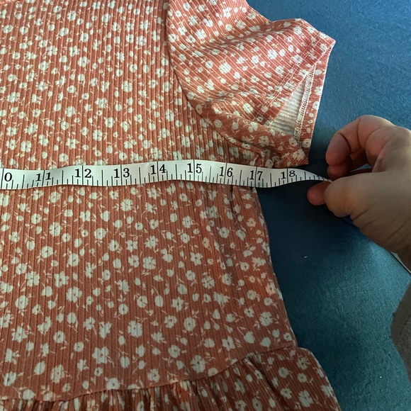 Ribbed Floral Swing Dress - Picture 5 of 5